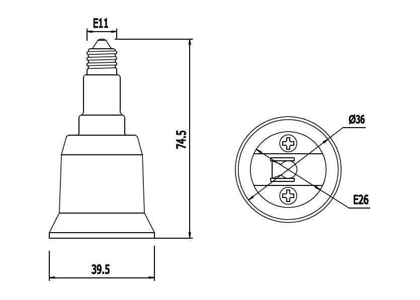 E11 to E26 Converter product 36425